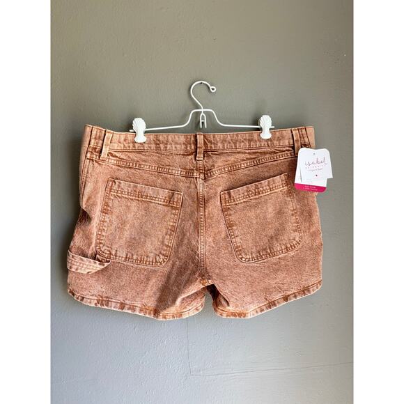 Isabel Maternity by Ingrid & Isabel Womens Denim Midi Shorts Side Panel Size 14 - Picture 2 of 4
